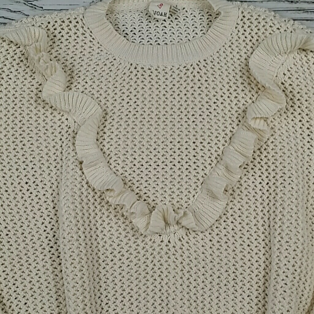 Ijoah Ruffle Front Sweater - Picture 3 of 8